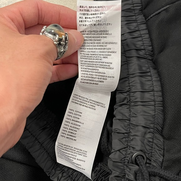 EUC Men Size Small Prada Drawstring Cotton Cargo Pants With Logo Plaque In Black - Picture 13 of 13